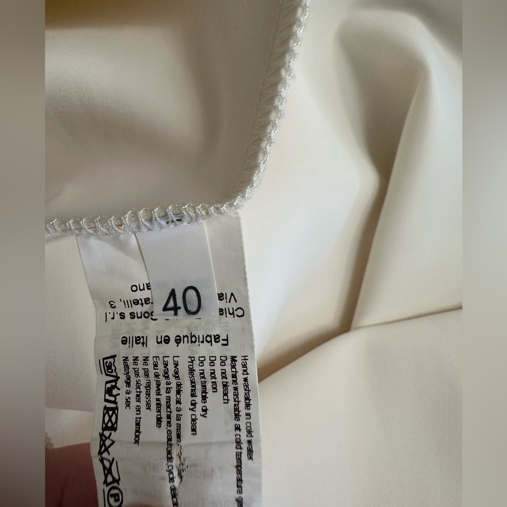 Chiara Boni La Petite Robe Radoslava Off-The-Shoulder Wrap Cream Gown Size 4 - Picture 11 of 12
